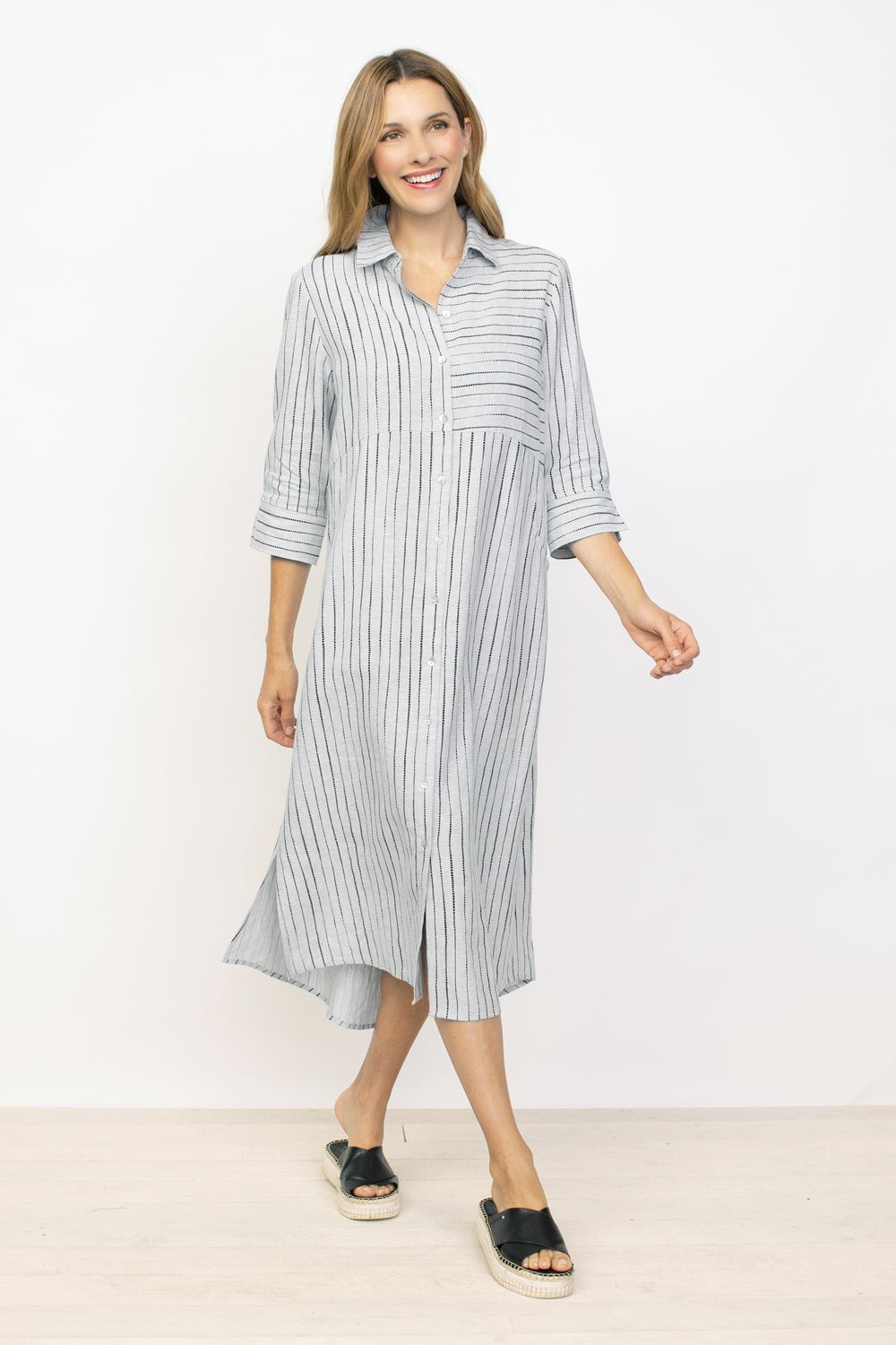 Easy Linen-Bamboo shirt dress