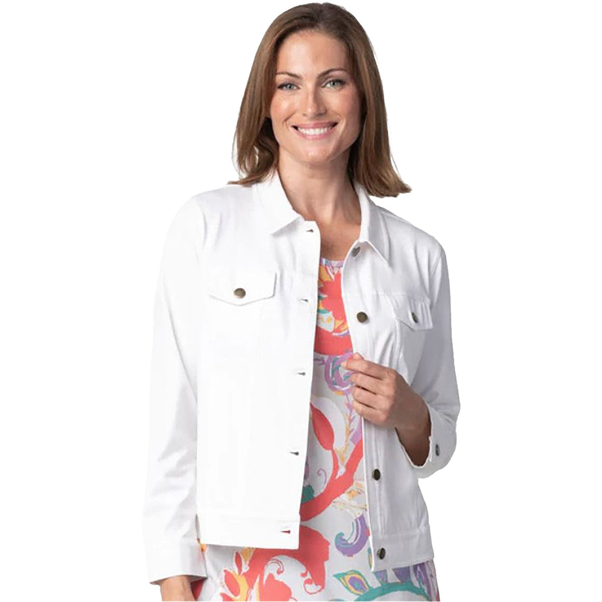 White Stretch Canvas Jacket