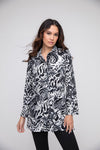 JetSet Crinkle Scroll Snap Front Tunic